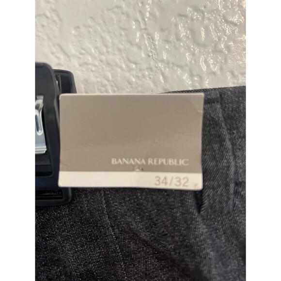 Banana Republic Dress Chino Pants Men's Sz 34/32 Grey Wool Trousers Straight Leg - Picture 5 of 7